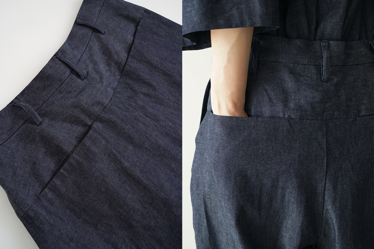 VU ヴウ denim  short pants [DEEP BLUE]  デニムワイドショートパンツ vu-pts-01
