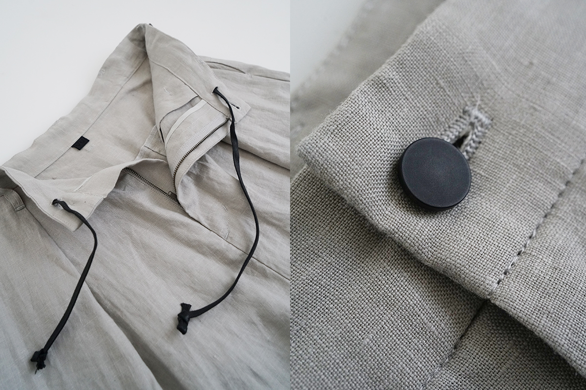 VU ヴウ wide short pants   [STONE GRAY]  リネンワイドショートパンツ vu-pts-01