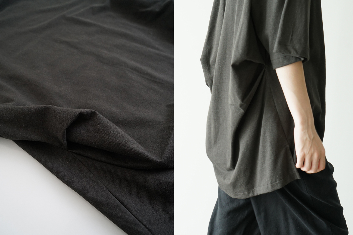 VU ヴウ stand color t-shirt  [GRAPHITE］バルーンTシャツ vu-cut-005