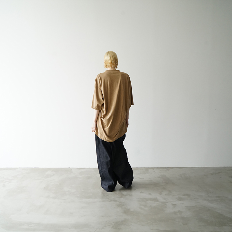 VU ヴウ stand color t-shirt [MUSTARD］バルーンTシャツ vu-cut-005