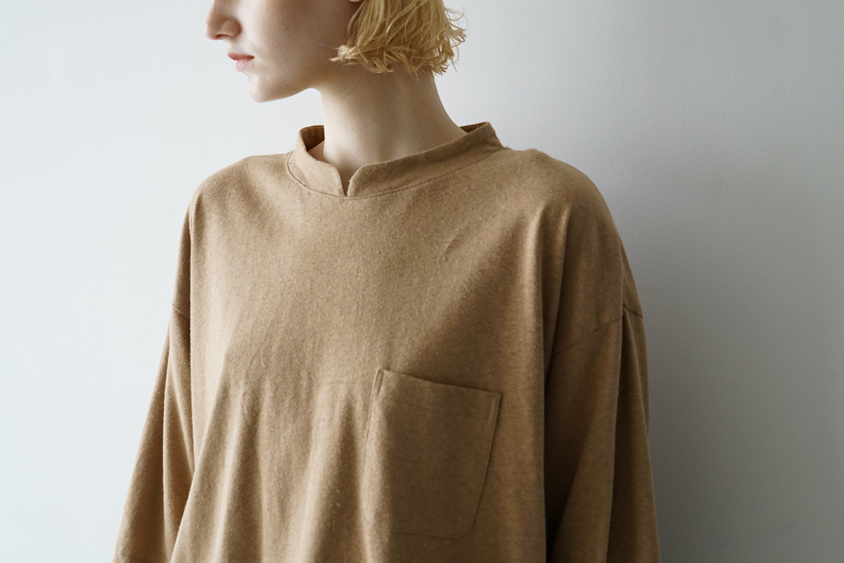 VU ヴウ stand color t-shirt [MUSTARD］バルーンTシャツ vu-cut-005