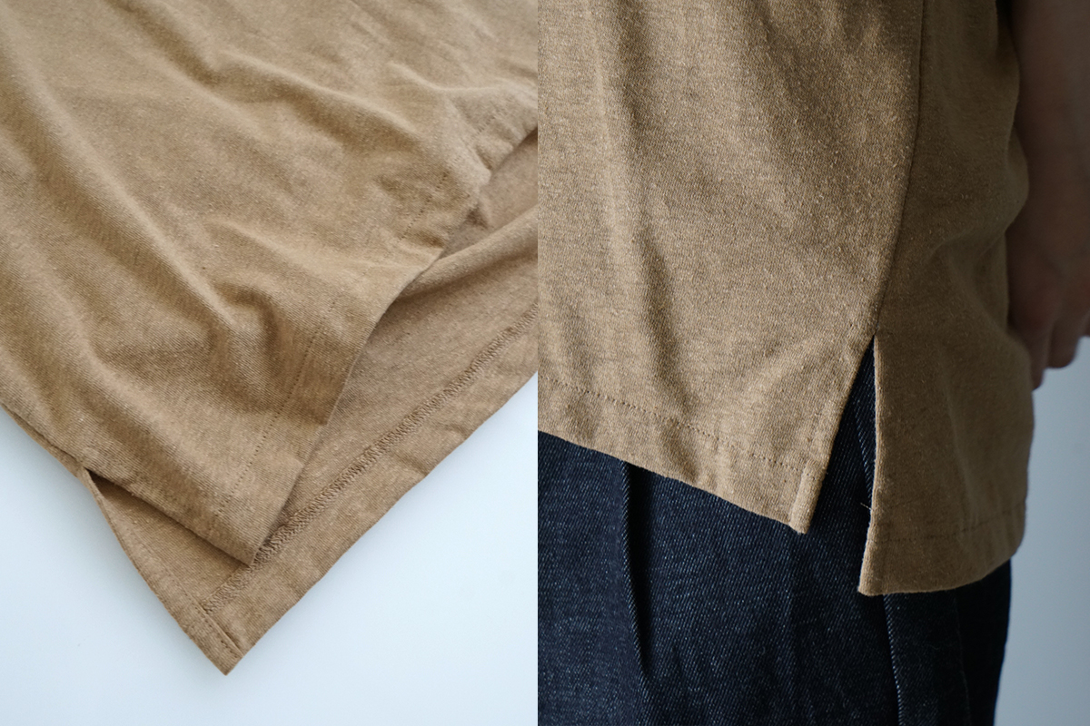 VU ヴウ stand color t-shirt [MUSTARD］バルーンTシャツ vu-cut-005