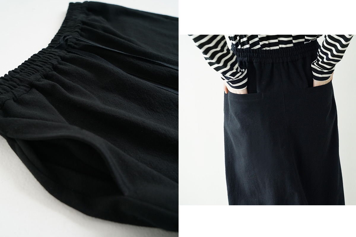 Mochi モチ cotton silk sarrouel pants コットンシルクサルエルパンツ