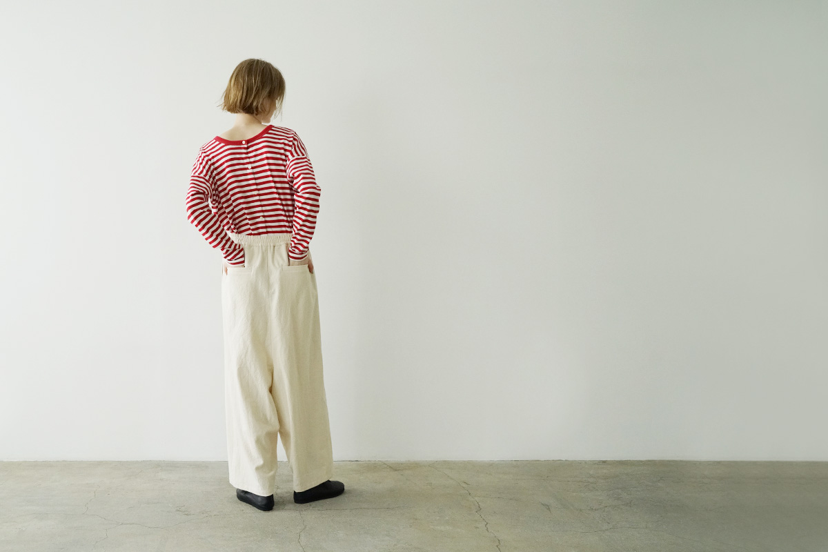 Mochi モチ cotton silk sarrouel pants コットンシルクサルエルパンツ