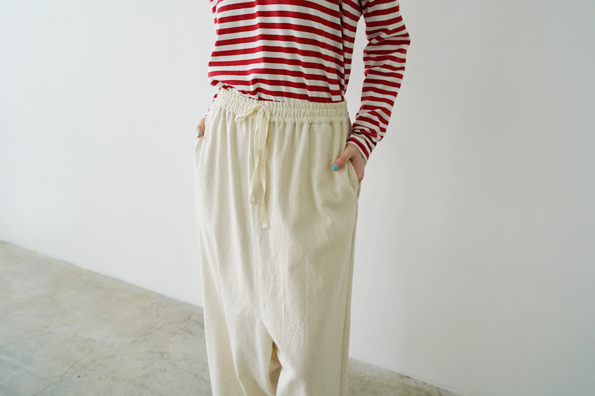 Mochi モチ cotton silk sarrouel pants コットンシルクサルエルパンツ