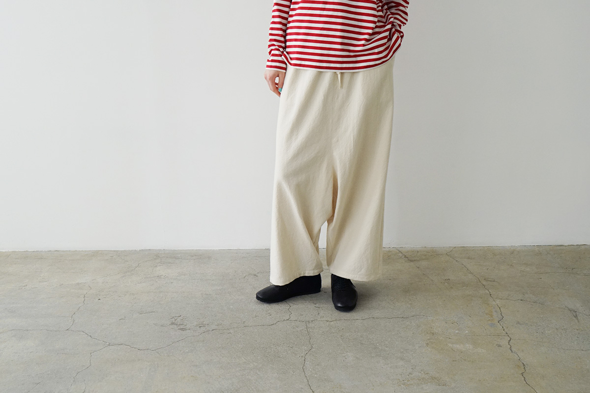 Mochi モチ cotton silk sarrouel pants コットンシルクサルエルパンツ