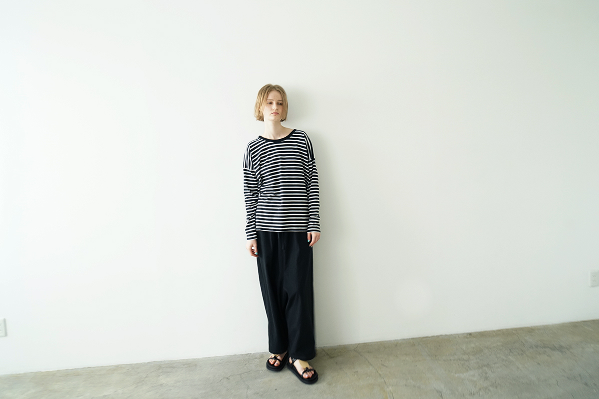 Mochi モチ border long t cardigan ボーダーロングティカーディガン