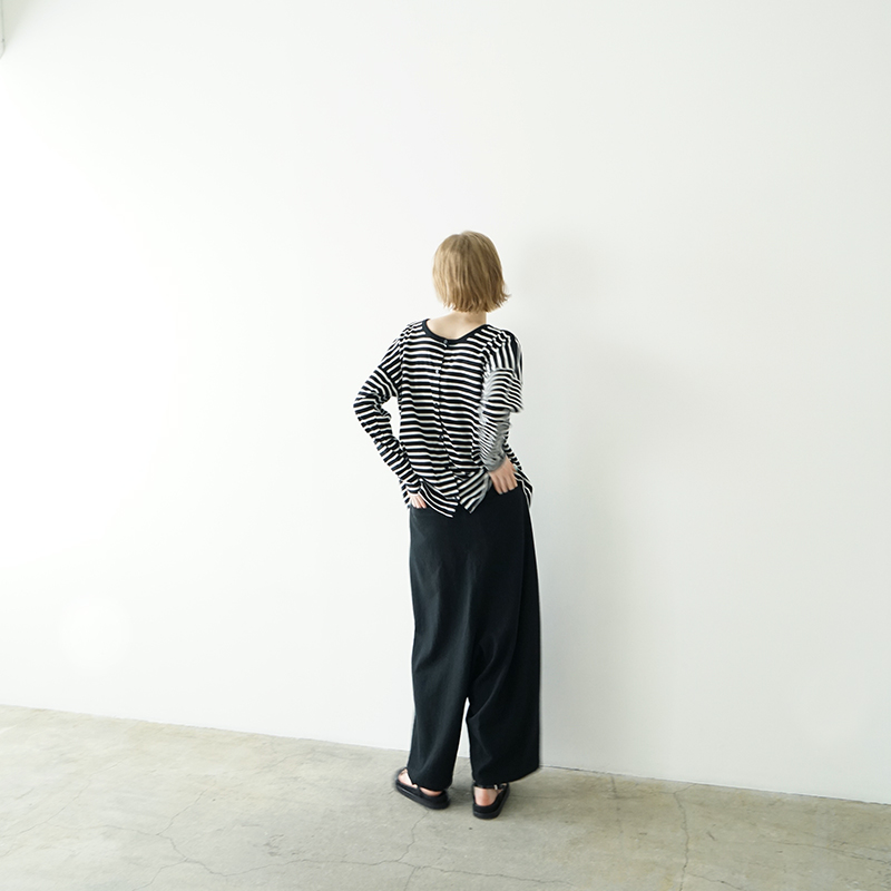 Mochi モチ border long t cardigan ボーダーロングティカーディガン