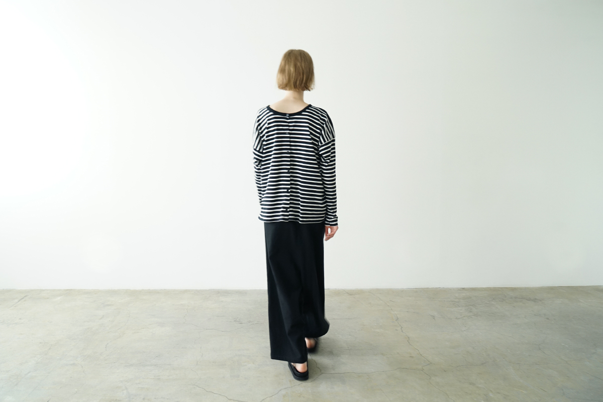 Mochi モチ border long t cardigan ボーダーロングティカーディガン