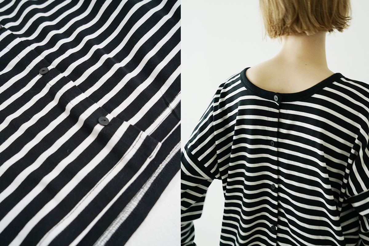 Mochi モチ border long t cardigan ボーダーロングティカーディガン