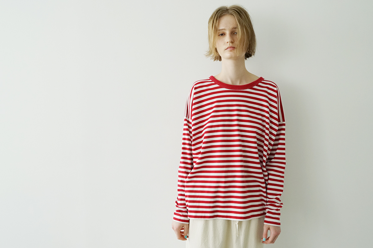 Mochi モチ border long t cardigan ボーダーロングティカーディガン