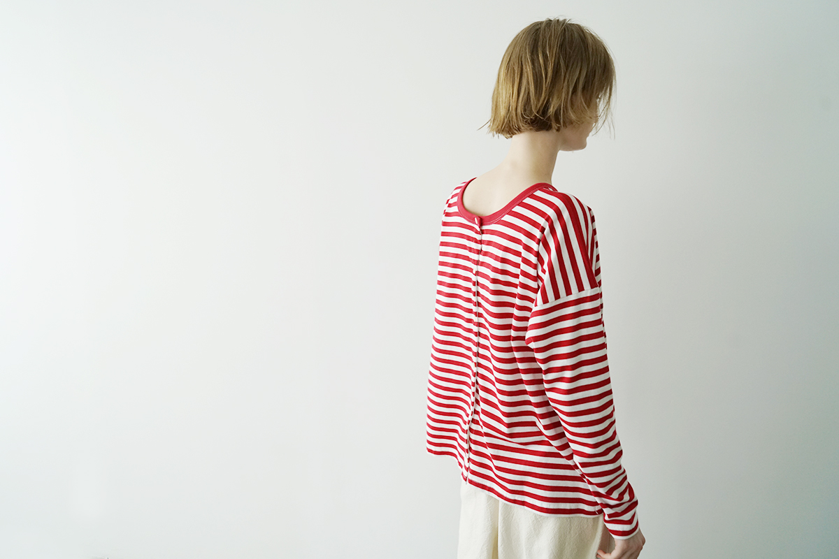 Mochi モチ border long t cardigan ボーダーロングティカーディガン