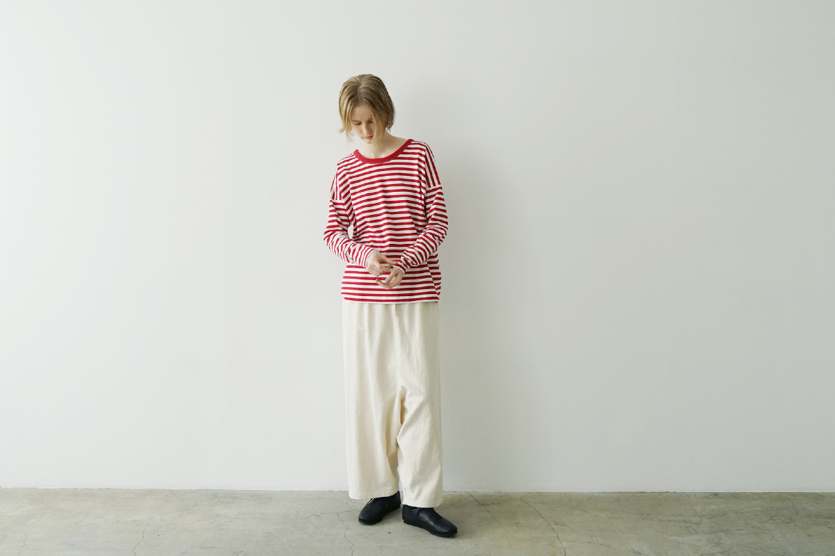 Mochi モチ border long t cardigan ボーダーロングティカーディガン