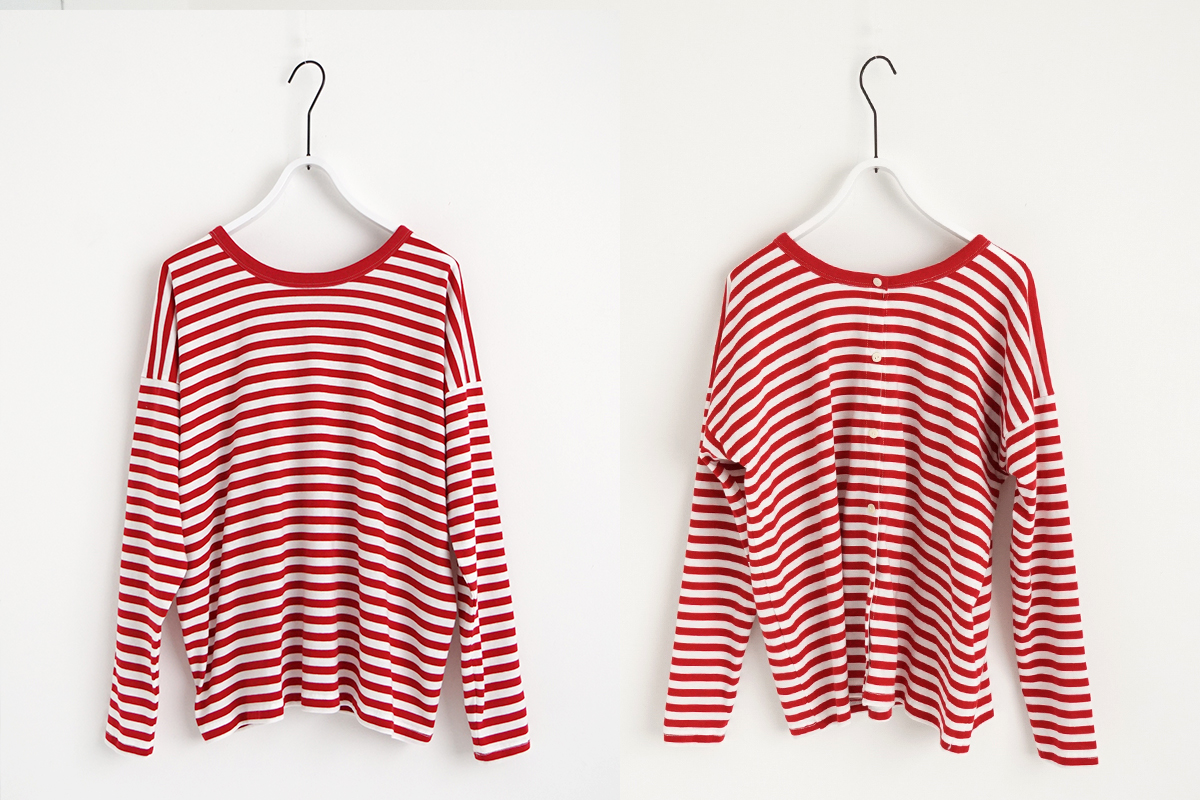 Mochi モチ border long t cardigan ボーダーロングティカーディガン