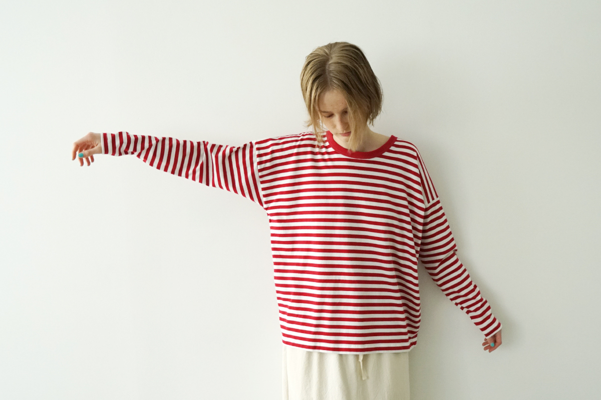 Mochi モチ border long t cardigan ボーダーロングティカーディガン
