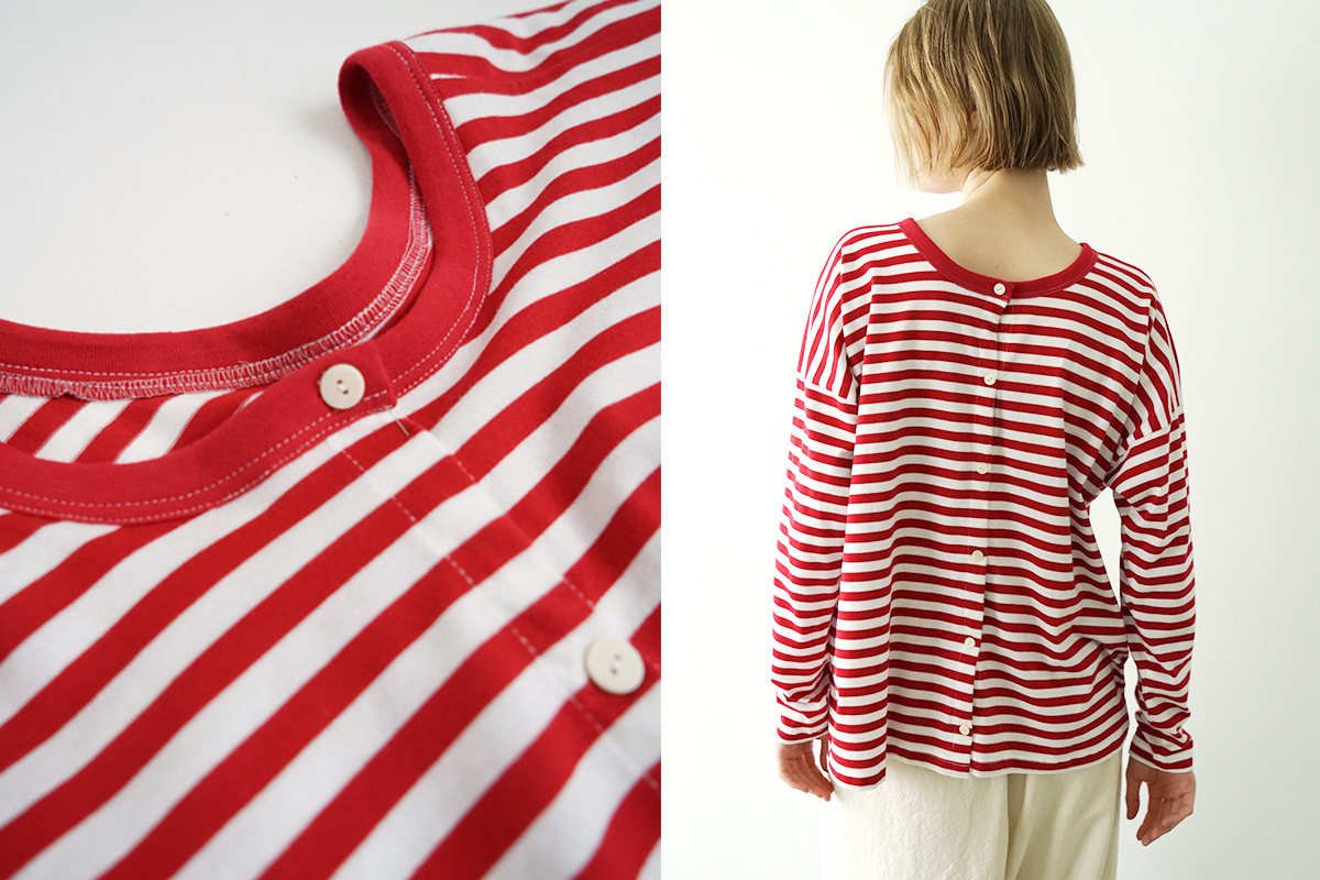 Mochi モチ border long t cardigan ボーダーロングティカーディガン
