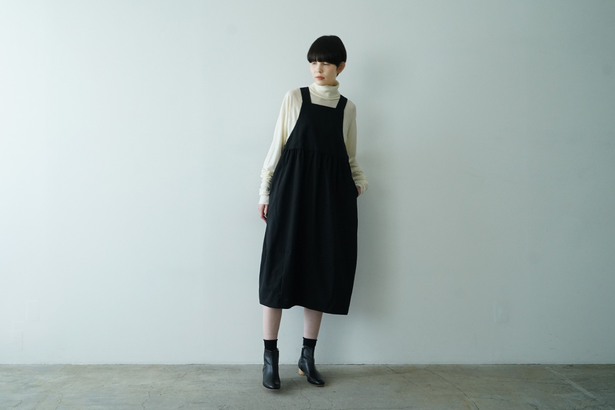 Mochi モチ silk linen tapered easy pants [black] テーパードパンツ<