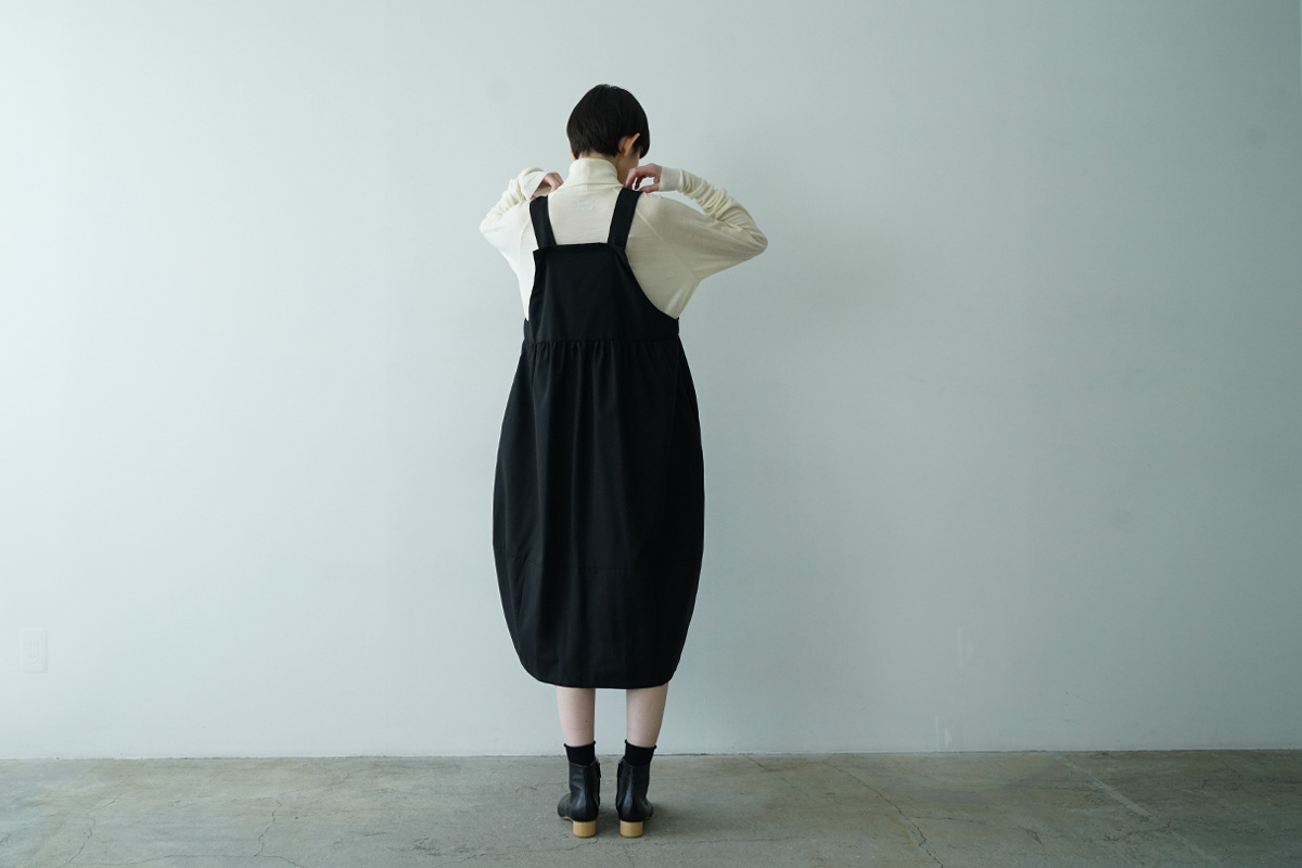 Mochi モチ silk linen tapered easy pants [black] テーパードパンツ<