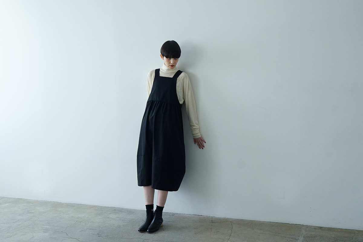 Mochi モチ silk linen tapered easy pants [black] テーパードパンツ<