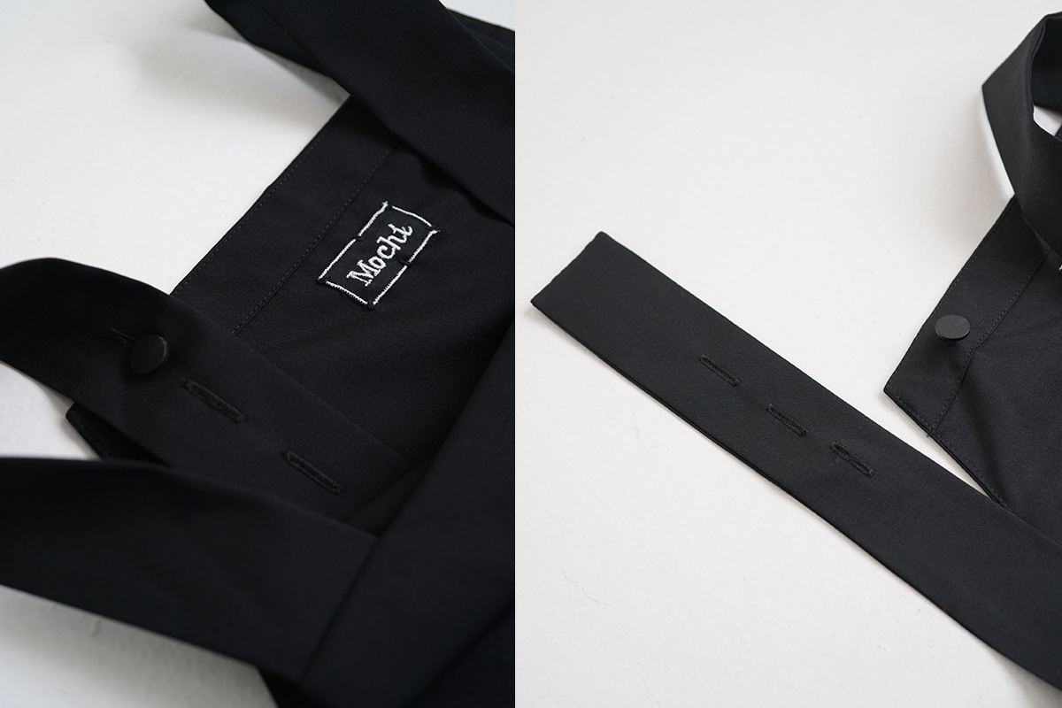 Mochi モチ silk linen tapered easy pants [black] テーパードパンツ 