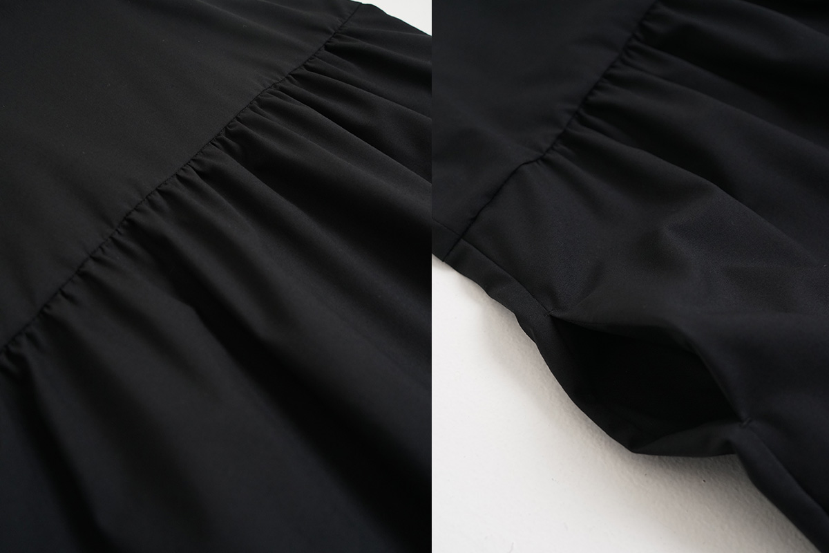 Mochi モチ silk linen tapered easy pants [black] テーパードパンツ 