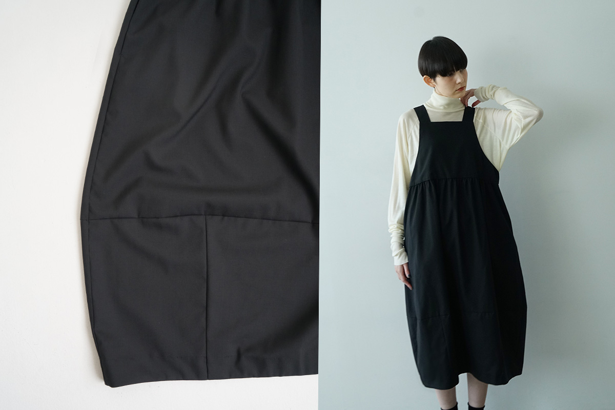 Mochi モチ silk linen tapered easy pants [black] テーパードパンツ 