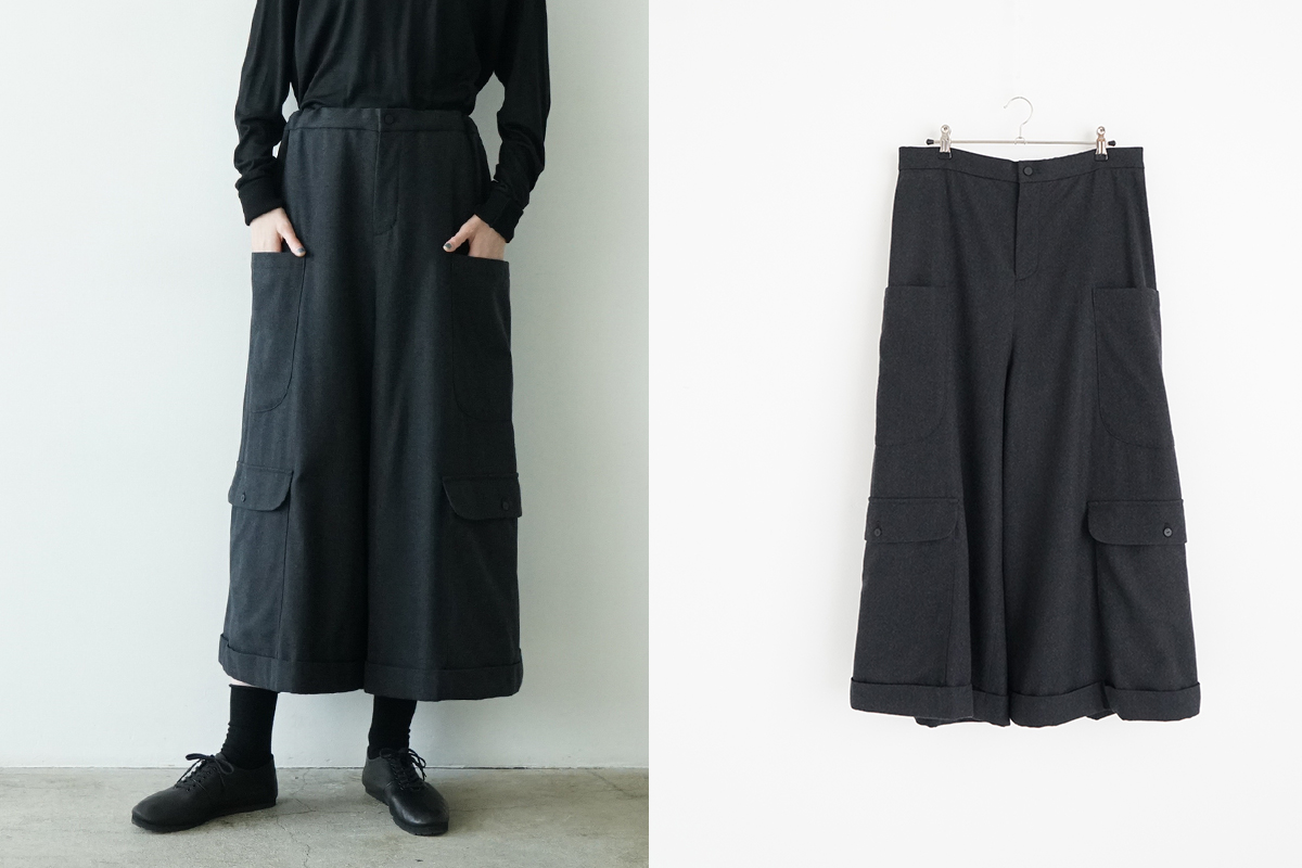 pocket wide pants [charcoal gray/ma25-pt-01]