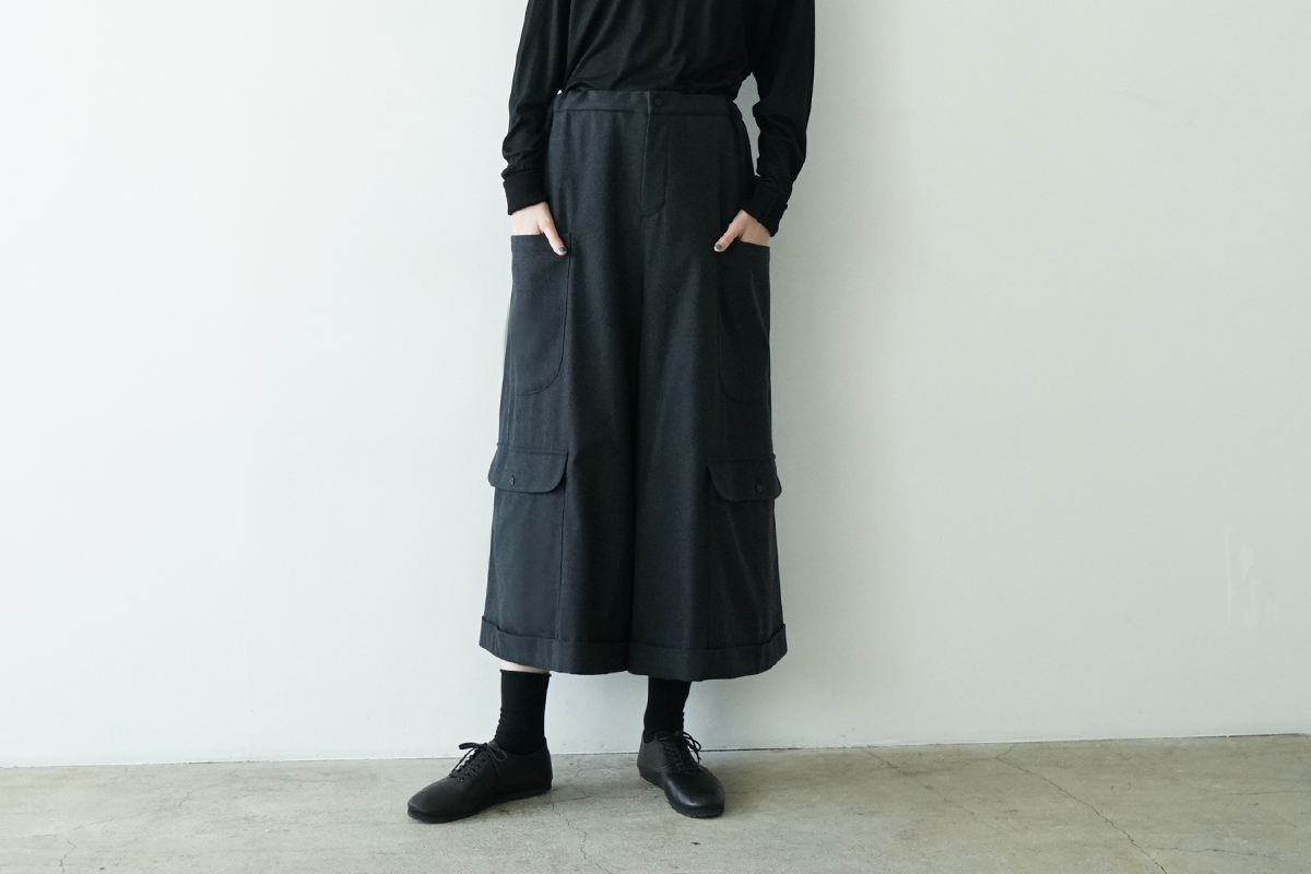 pocket wide pants [charcoal gray/ma25-pt-01]
