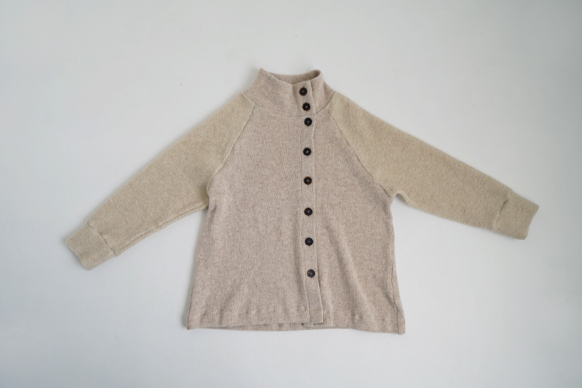 Mochi モチ side button knit cardigan [mocha/ma25-kn-03]