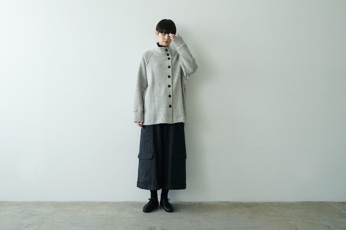 Mochi モチ pullover blouse [black] フレンチリネンブラウス 