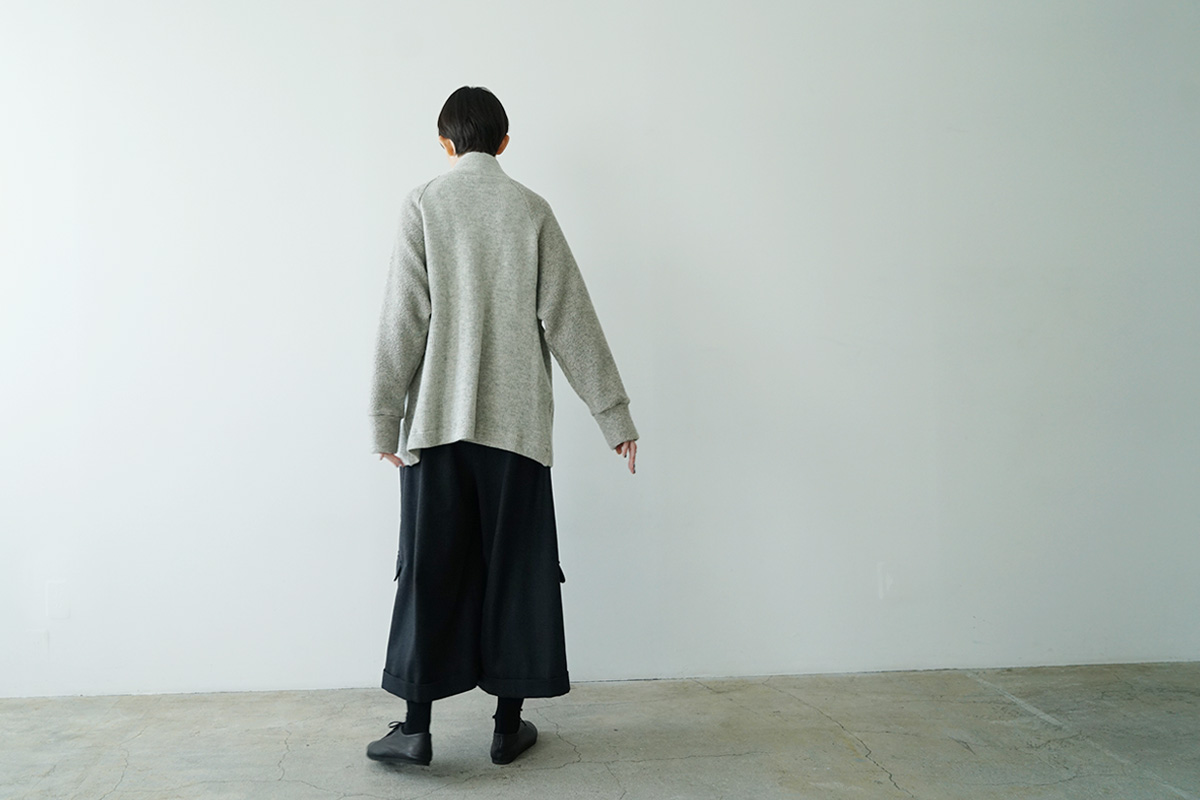Mochi モチ pullover blouse [black] フレンチリネンブラウス 