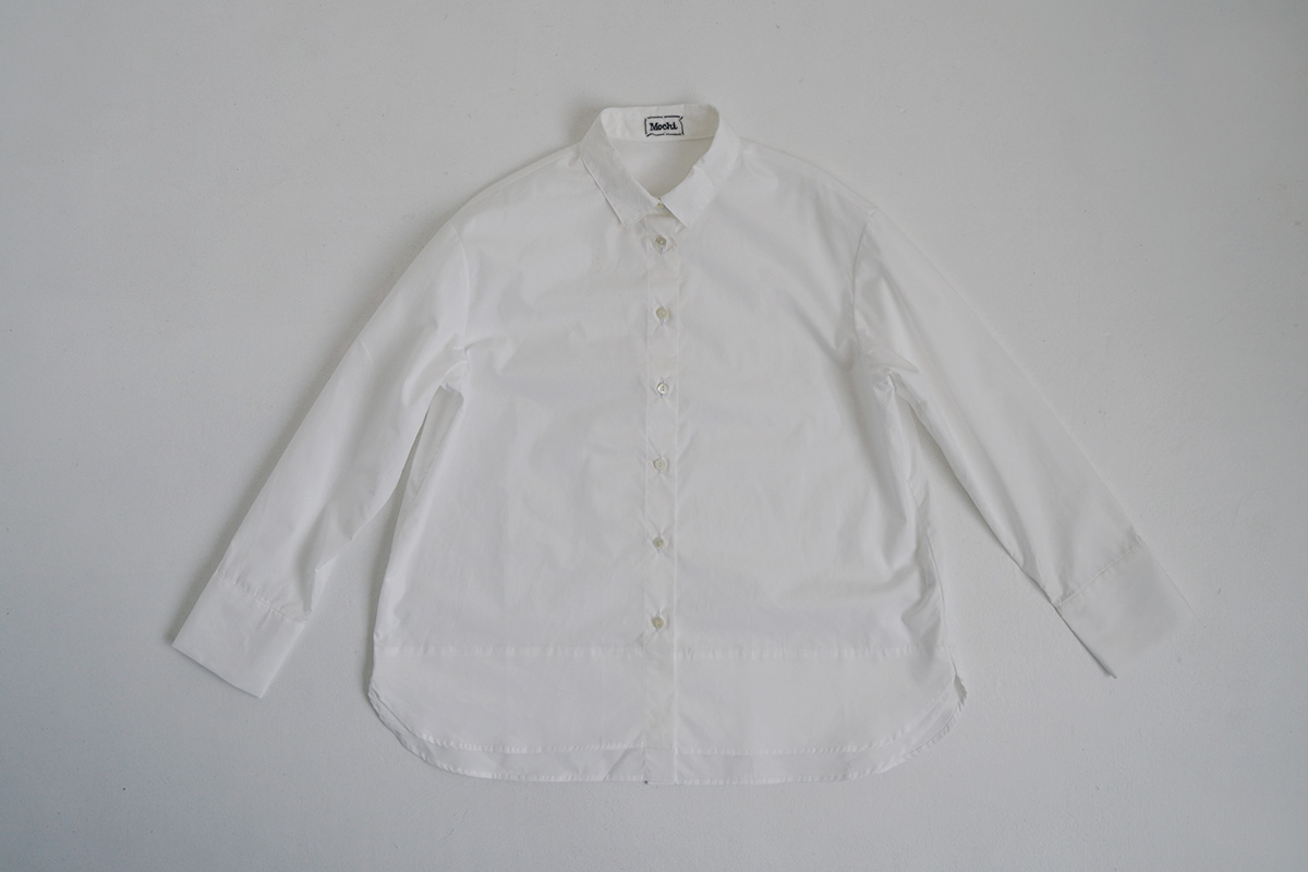 Mochi モチ finx cotton double slit shirt [off white/ma25-b-01]