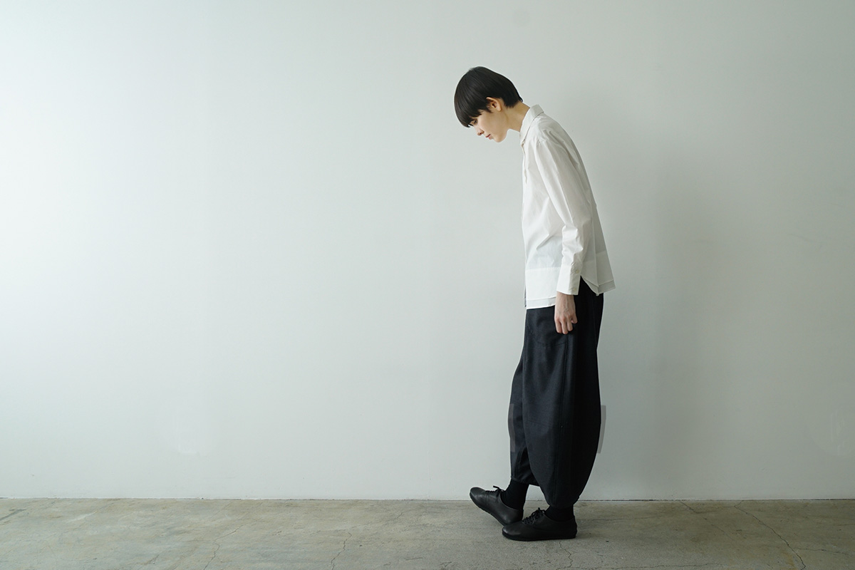 Mochi モチ open collar dress [black] オープンカラーワンピース