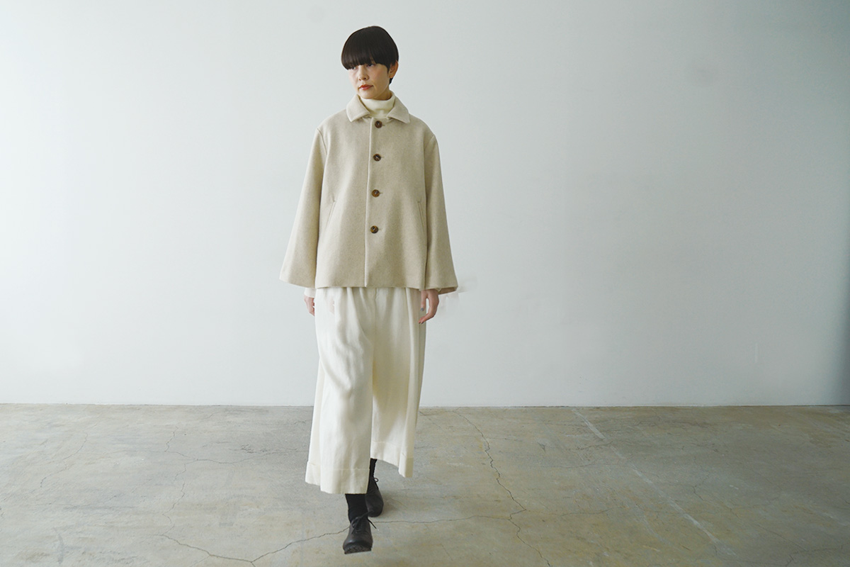 Mochi モチ puff sleeve gather blouse [gingham check] ギャザーブラウス
