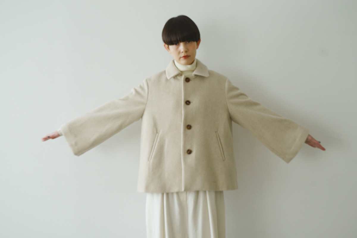 Mochi モチ puff sleeve gather blouse [gingham check] ギャザーブラウス