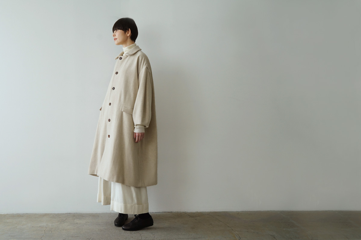 Mochi モチ cotton silk long skirt [black] コットンシルクロングスカート