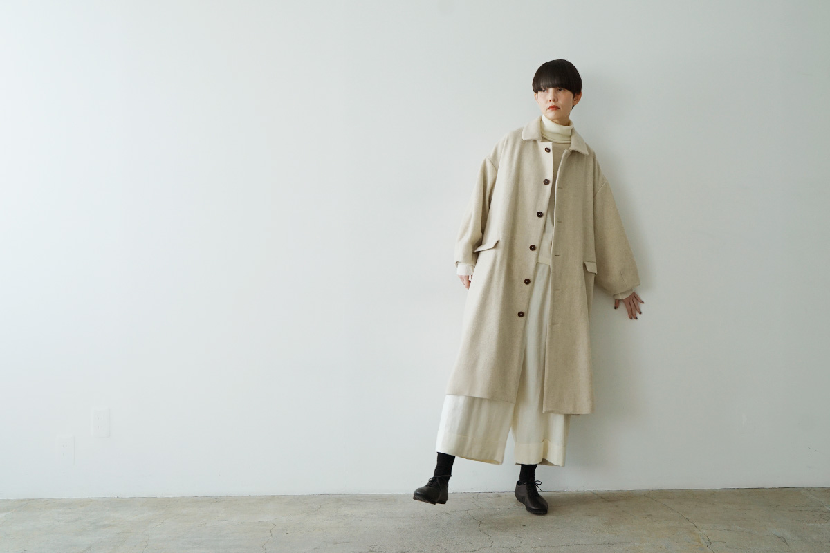 Mochi モチ cotton silk long skirt [black] コットンシルクロングスカート