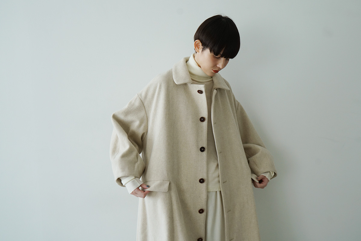 Mochi モチ cotton silk long skirt [black] コットンシルクロングスカート