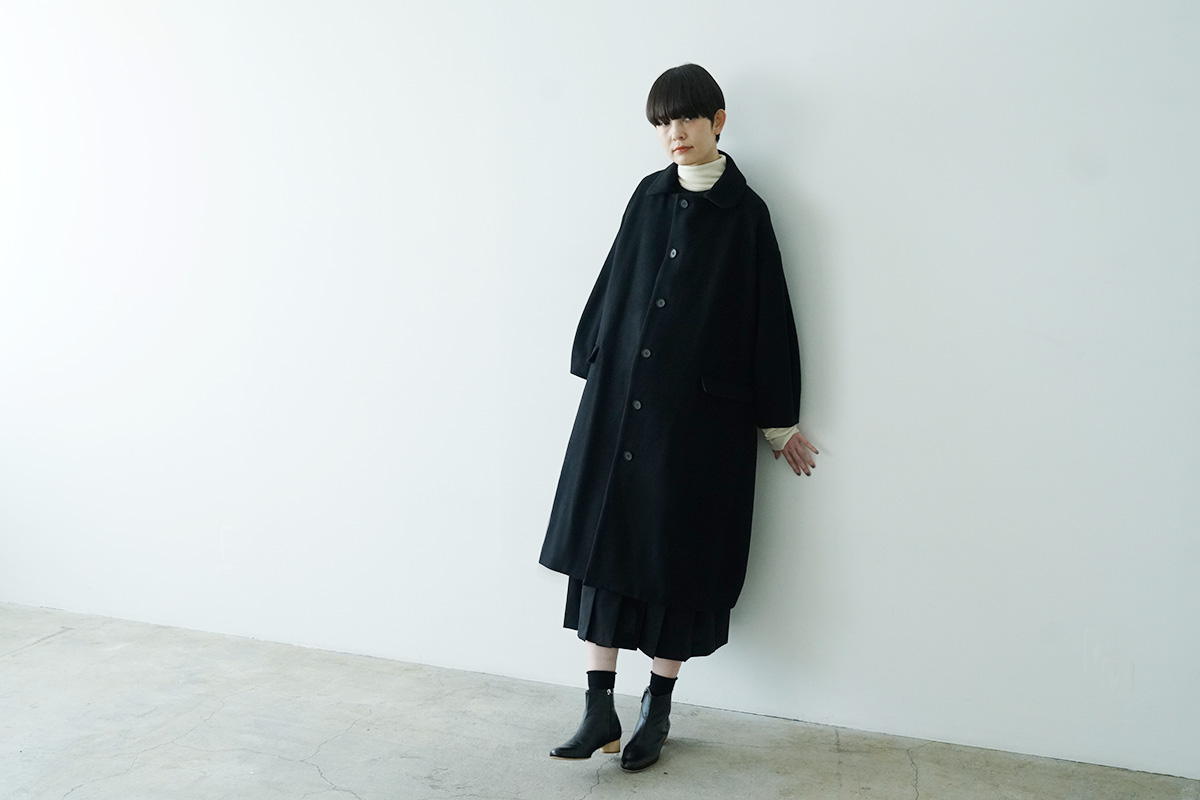 Mochi モチ linen v-neck dress [sand] フレンチリネンVネックドレス