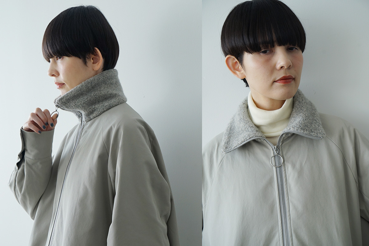 Mochiモチfinx gabardine coat [chalk/ma23-co-01]