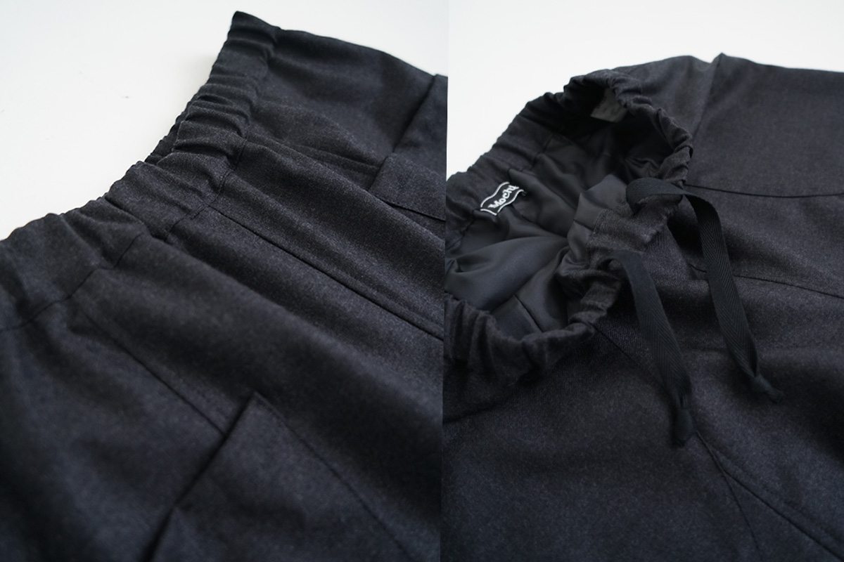 Mochiモチsarouel pants [charcoal gray/ma24-pt-02]