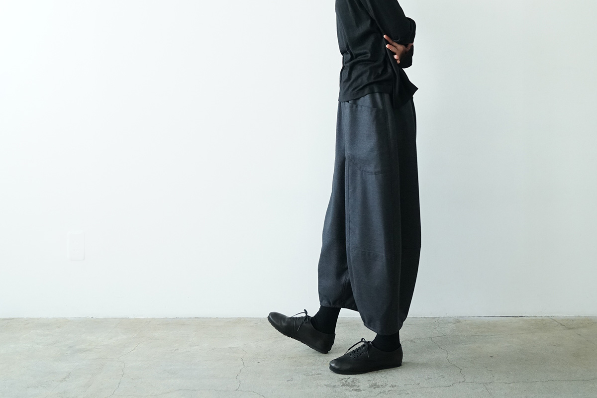 Mochiモチsarouel pants [charcoal gray/ma24-pt-02]