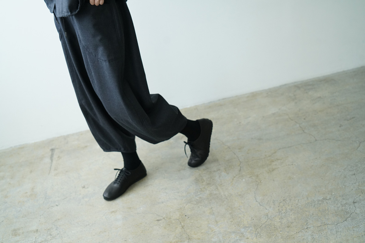 Mochiモチsarouel pants [charcoal gray/ma24-pt-02]
