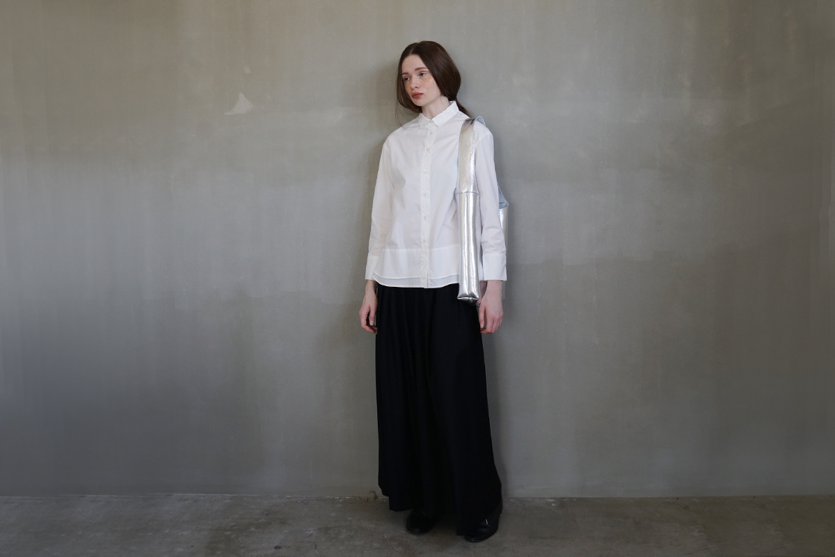 MMochiモチtall shoulderbag [silver/ma-pro-30]鹿革 ショルダーバッグ