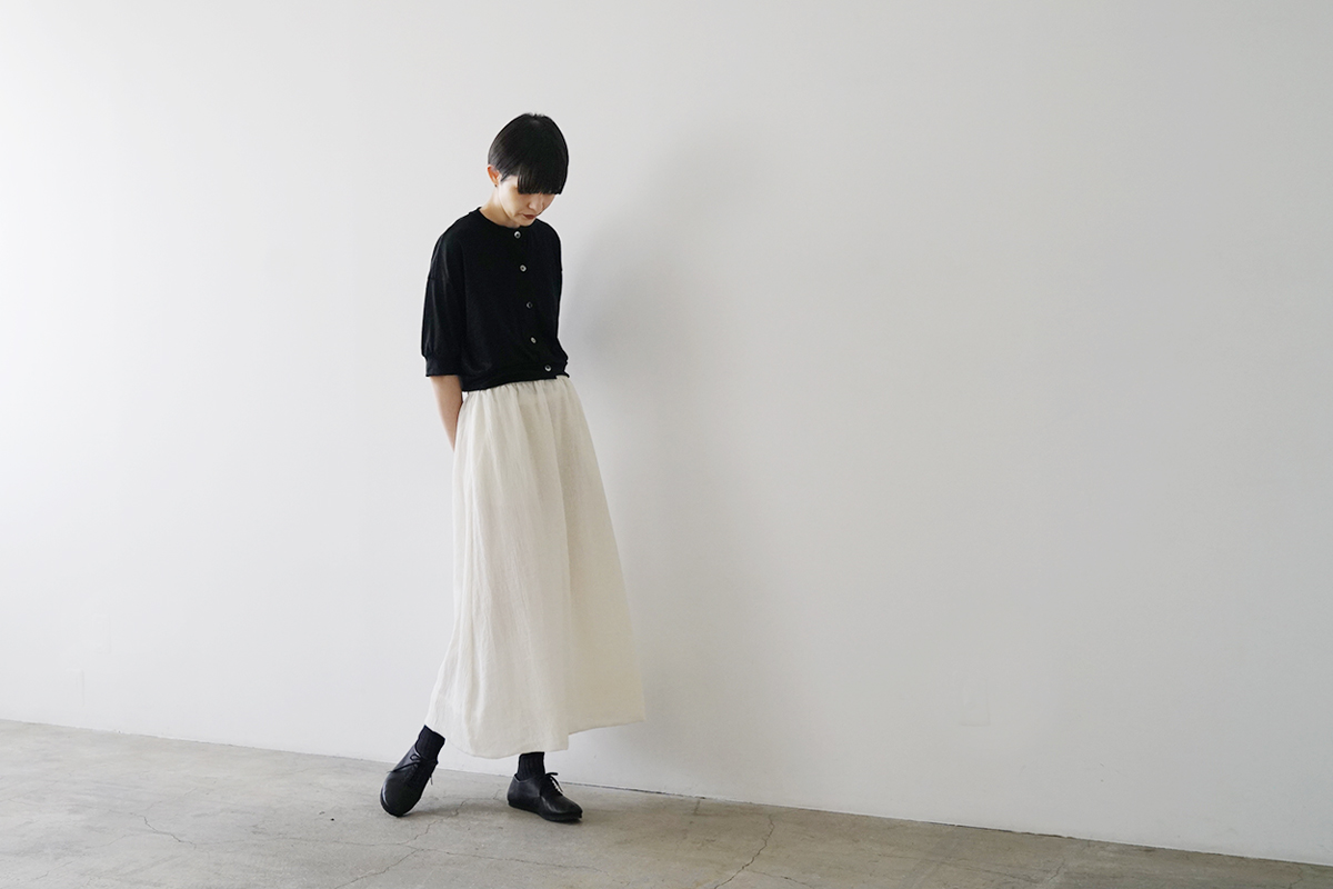 Mochi モチ a-line sleeveless dress [chalk] ma25-op-01