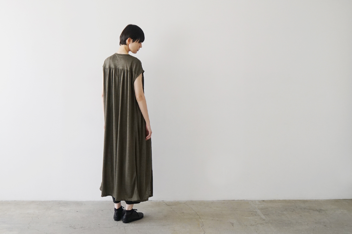 Mochi モチ a-line sleeveless dress [chalk] ma25-op-01