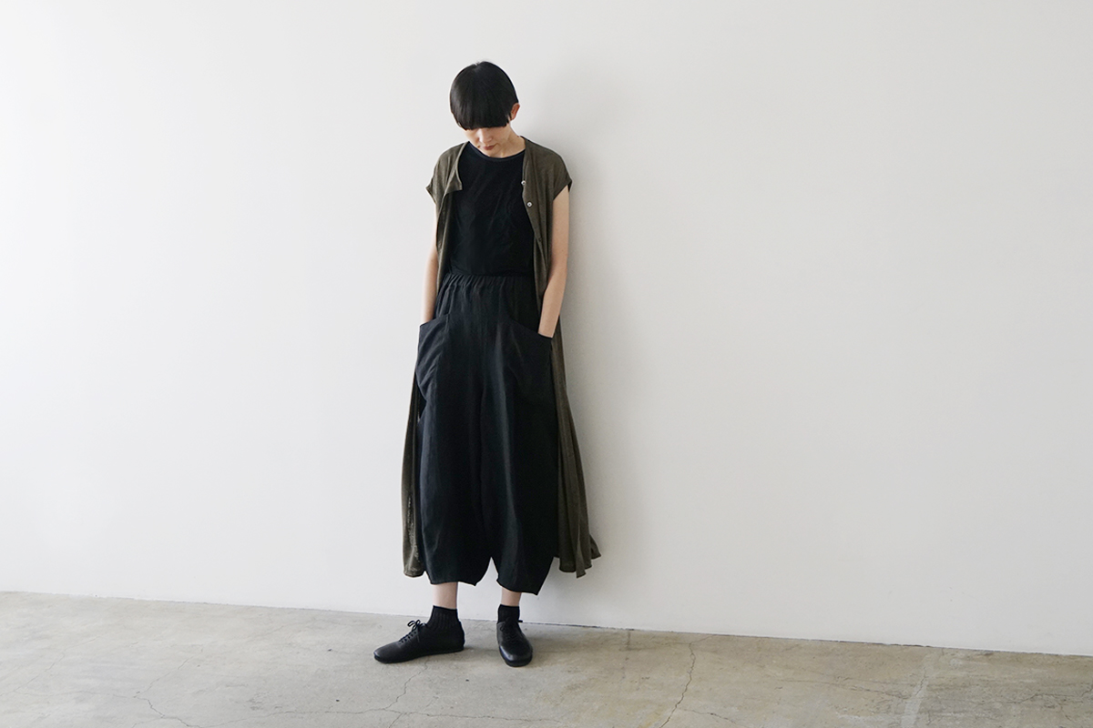Mochi モチ a-line sleeveless dress [chalk] ma25-op-01