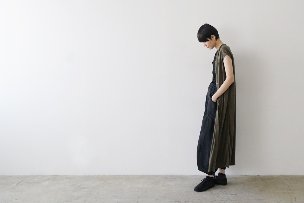 Mochi モチ a-line sleeveless dress [chalk] ma25-op-01