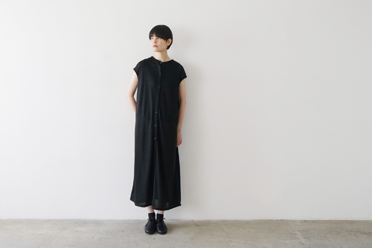Mochiモチsleeveless knit dress [black]265ms-kn-01