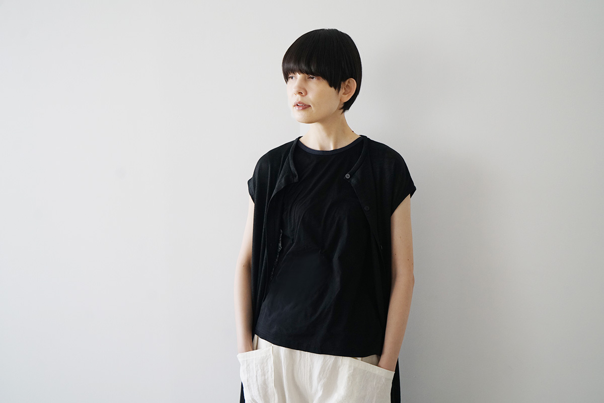Mochiモチsleeveless knit dress [black]265ms-kn-01